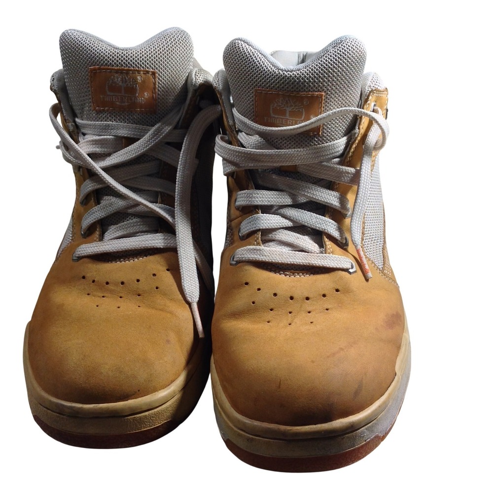 Timberland 24052 Mens Size 12 Wheat White Mesh Mid Top Sneakers Streetwear 45